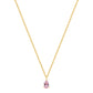 Waterdrop Necklace HighGrade 18K Gold Plated Champagne Cubic Pink (CZ)