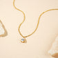 Waterdrop Necklace HighGrade 18K Gold Plated Champagne Cubic White/Diamond (CZ)